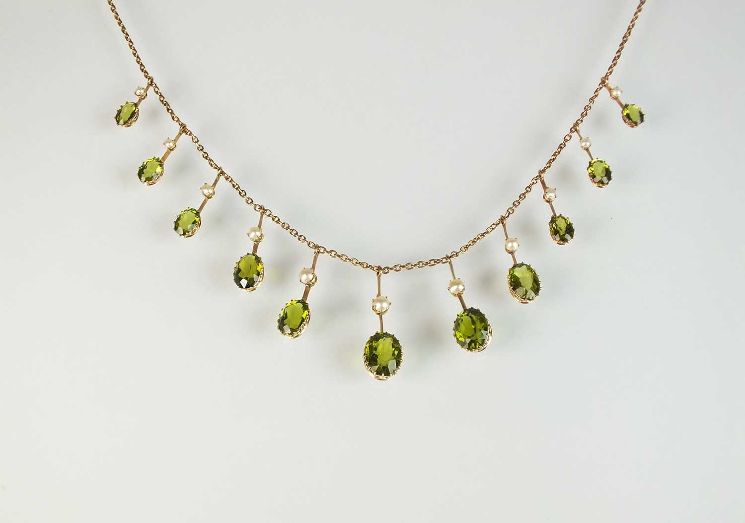 Antique 15k Peridot & Pearl Négligée Necklace, August Birthstone, Appraisal  Included - Etsy
